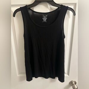 Rene Rofe Sleepwear Womens Black Sleeveless Tank Top Shirt Size Small
